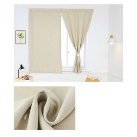 Solid Color Star Curtain White Tulle Hook&Loop No Punching Easy To Install Bedroom Girls Kids Adult Shading Simple Self-adhesive (Color: 03 Beige silver star, size: W 1.2m x H 2.0m(single opening))