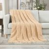 VERAMUSE 100% Cotton Blanket for Bed Weave Waffle Breathable Thin Blankets for Summer