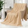 VERAMUSE 100% Cotton Blanket for Bed Weave Waffle Breathable Thin Blankets for Summer